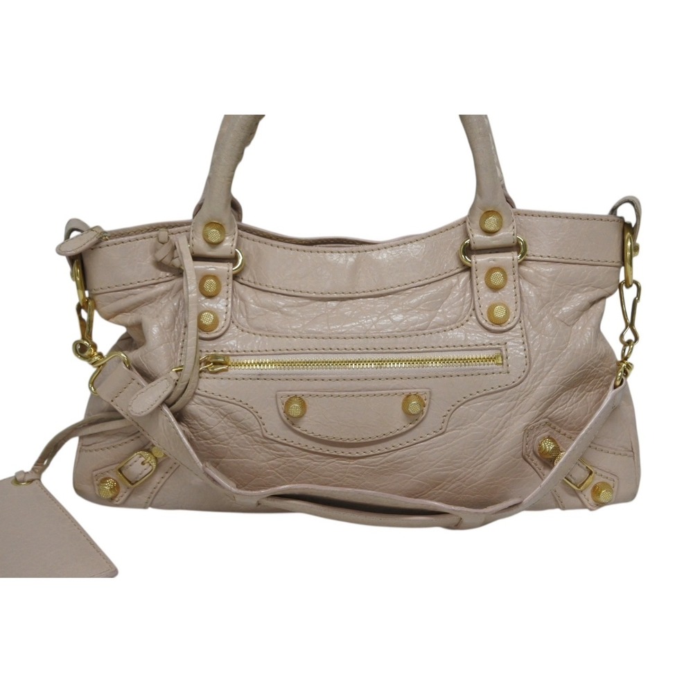 Balenciaga Bag Leather Giant Pink First Tan Beige